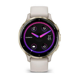 GARMIN smart hodinky - VENU 3S - ivory/zlatá