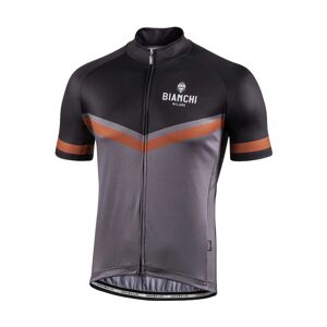 BIANCHI MILANO Cyklistický dres s krátkym rukávom - OLLASTU - šedá/čierna M