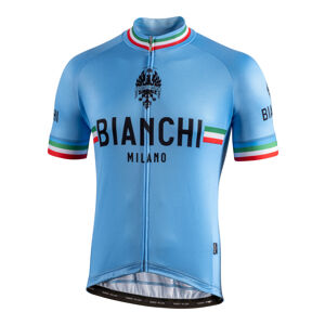 BIANCHI MILANO Cyklistický dres s krátkym rukávom - ISALLE - modrá S