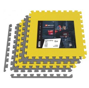 Podložka puzzle EVA 1cm - 4 ks šedo/žltá