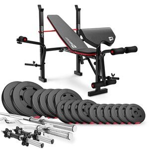 Sada PREMIUM 75kg s lavicou HS-1055
