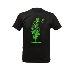 NU. BY HOLOKOLO Cyklistické tričko s krátkym rukávom - LE TOUR ON THE WHEEL - čierna L