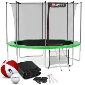 Trampolína 10ft (305 cm) zelená s vnútornou sieťou - 4 nohy