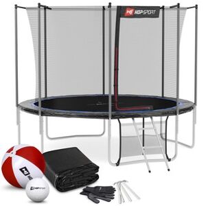 Trampolína 10ft (305 cm) s vnútornou sieťou Čierno/modrá 4 nohy