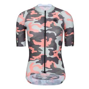 MONTON Cyklistický dres s krátkym rukávom - PRO CAMOUSHIELD LADY - zelená/ružová/šedá S