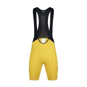 MONTON Cyklistické nohavice krátke s trakmi - SKULL - žltá XS