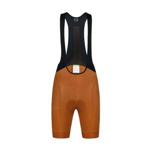 MONTON Cyklistické nohavice krátke s trakmi - SKULL LADY - hnedá XL