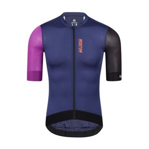 MONTON Cyklistický dres s krátkym rukávom - TRAVELER EVO - modrá/čierna/fialová L