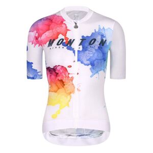 MONTON Cyklistický dres s krátkym rukávom - INKINWATER LADY - žltá/modrá/biela/červená M