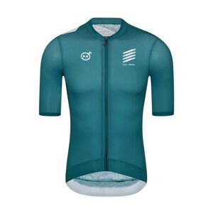 MONTON Cyklistický dres s krátkym rukávom - SKULL III - tyrkysová/biela M