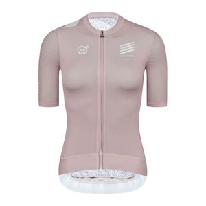 MONTON Cyklistický dres s krátkym rukávom - SKULL HOLIDAY LADY - biela/ružová M