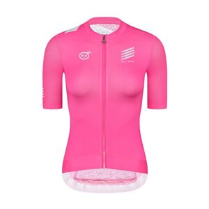MONTON Cyklistický dres s krátkym rukávom - SKULL TUESDAY LADY - biela/ružová M