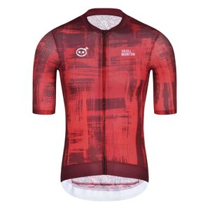 MONTON Cyklistický dres s krátkym rukávom - SKULL SMEARSPACE - červená L