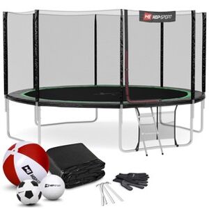 Trampolína 14 ft (427 cm) s vonkajšou sieťou Čierno/zelená