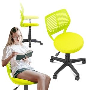 Kancelárska stolička Smart s okrúhlym sedadlom - zelená