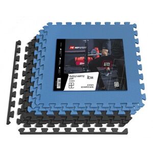 Podložka puzzle EVA 1cm čierno/modrá - 6 ks
