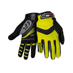 BIOTEX Cyklistické rukavice dlhoprsté - SUMMER - žltá/čierna