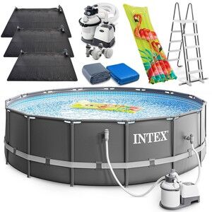 Bazén Intex 26326 Ultra Frame 488 cm x 122 cm so solárnymi podložkami 3 ks