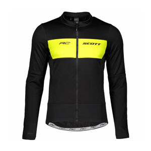 SCOTT Cyklistická zateplená bunda - RC WARM HYBRID WB - žltá/čierna