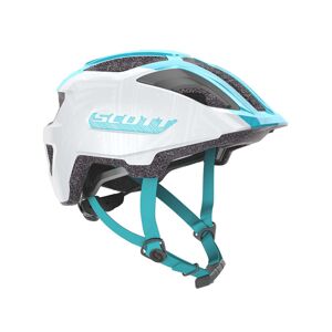 SCOTT Cyklistická prilba - SPUNTO JUNIOR (CE) - biela/modrá (50–56 cm)