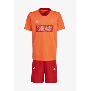 adidas Det. tričko a šortky MESSI SET Farba: oranžová, Veľkosť: 164