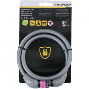 Zámok na bicykel DUNLOP 1,0x65 cm sivý – 1042510