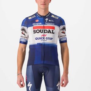 CASTELLI Cyklistický dres s krátkym rukávom - SOUDAL QUICK-STEP 23 - biela/modrá XL