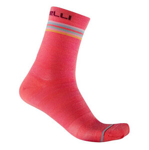CASTELLI Cyklistické ponožky klasické - GO 15 LADY - ružová S-M