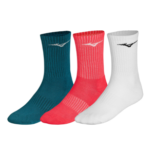 MIZUNO Dosp.bežecké ponožky Training 3P Farba: Bielo - Červená, Veľkosť: S