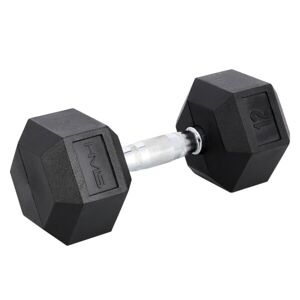 Čierna šesťhranná jednoručka HMS 12 kg