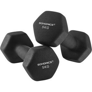 Sada jednoručných činiek 2x5 kg SONGMICS SYL60BK - čierne