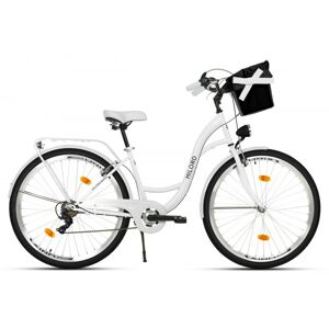 Mestský retro bicykel 7-prevodový LUX MILORD 26 " biely