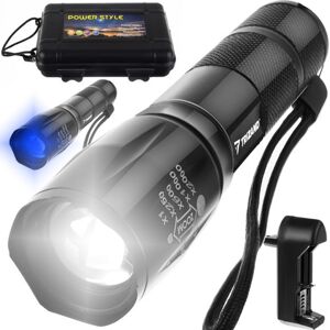 Baterka s UV a ZOOM CREE XPE LED Trizand 21634