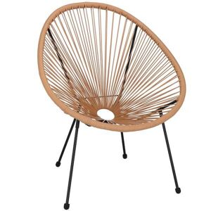 Záhradné kreslo oválne, výška 87 cm, odtiene béžovej a hnedej Springos - GF0084
