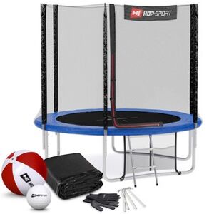 Trampolína Hop-Sport 8ft (244cm) s vonkajšou ochrannou sieťou modrá