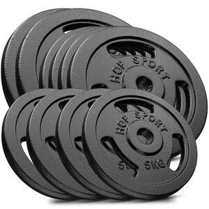 Sada liatinových kotúčov 90kg (2x15, 4x10, 4x5)