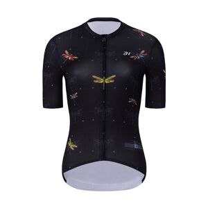 HOLOKOLO Cyklistický dres s krátkym rukávom - DRAGONFLIES ELITE LADY - čierna M