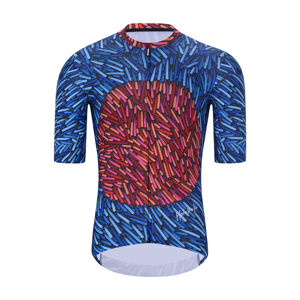 HOLOKOLO Cyklistický dres s krátkym rukávom - TAMELESS - modrá/červená 6XL