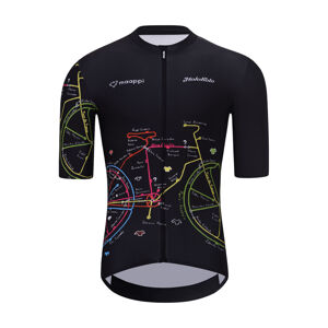 HOLOKOLO Cyklistický dres s krátkym rukávom - MAAPPI DARK - čierna/viacfarebná XS