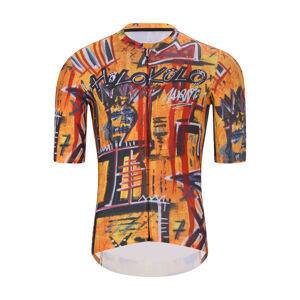 HOLOKOLO Cyklistický dres s krátkym rukávom - WILDLY - žltá/viacfarebná L