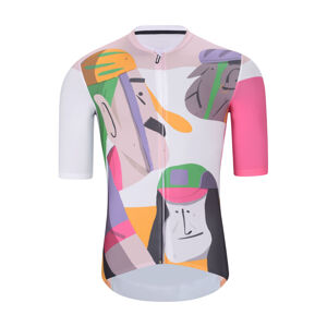HOLOKOLO Cyklistický dres s krátkym rukávom - FACES - viacfarebná 2XL