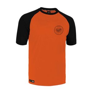 ROCDAY Cyklistický dres s krátkym rukávom - GRAVEL - oranžová/čierna M
