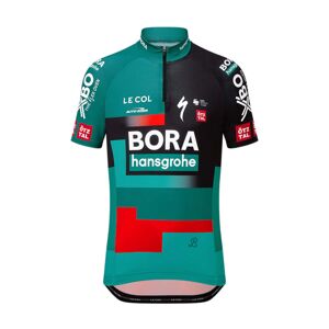 LE COL Cyklistický dres s krátkym rukávom - BORA HANSGROHE 23 K - zelená/šedá 8-9Y