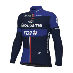 ALÉ Cyklistický dres s dlhým rukávom zimný - GROUPAMA FDJ 2024 - modrá L