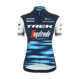 SANTINI Cyklistický dres s krátkym rukávom - TREK 2020 LADY - biela/modrá XS