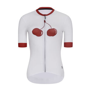 RIVANELLE BY HOLOKOLO Cyklistický dres s krátkym rukávom - FRUIT LADY - biela/červená 2XL
