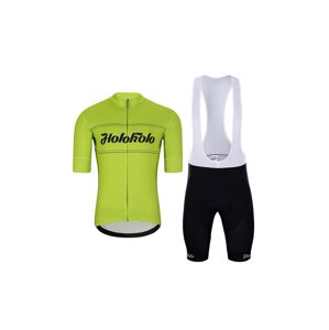 HOLOKOLO Cyklistický krátky dres a krátke nohavice - GEAR UP  - čierna/žltá