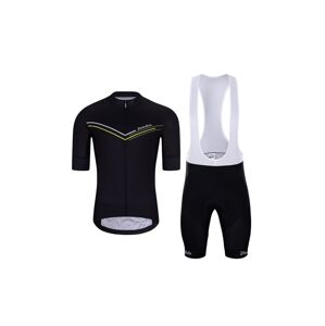 HOLOKOLO Cyklistický krátky dres a krátke nohavice - LEVEL UP  - čierna