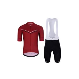 HOLOKOLO Cyklistický krátky dres a krátke nohavice - LEVEL UP  - červená/čierna
