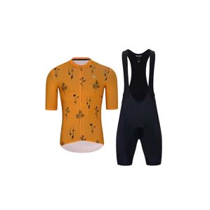 HOLOKOLO Cyklistický krátky dres a krátke nohavice - METTLE  - čierna/oranžová